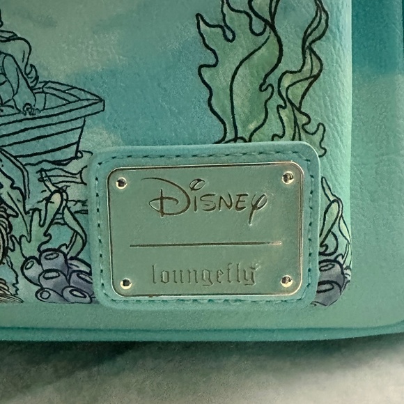 Disney Loungefly Ariel The Little Mermaid Mini Backpack with Cardholder - Picture 2 of 9